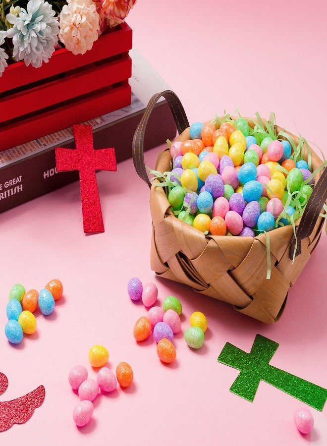 Haooryx Easter Mini Foam Eggs and Grass - 241Pcs Glitter Foam Eggs Bulk Decorative for Easter Party Kids Classroom DIY Craft Favor Supplies Easter Basket Stuffers Spring Party Home Dinner Table Decor - Image 4